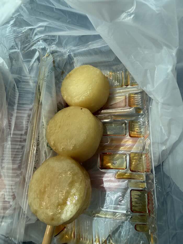 中山峠で食べた自家製いももち