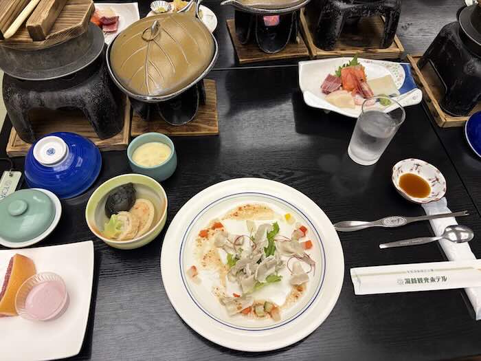 洞爺観光ホテルで食べた個別盛りの夕食