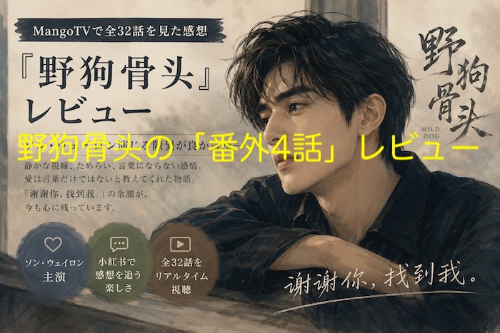 『野狗骨头』番外編で幸せな時間を過ごす陳異と苗靖
