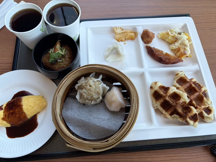 北海道・阿寒湖のニュー阿寒ホテルの朝食バイキングで食べた料理